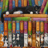 Cat Bookshelf 5D Diamond Painting Kit