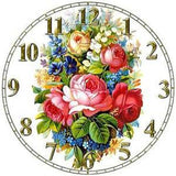 Flowery Clock Face 5D Diamond Painting Kit