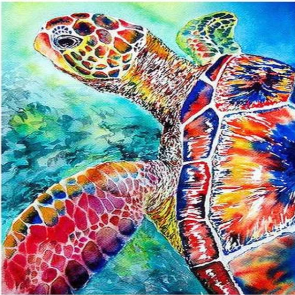 Mosaic Sea Turtle 5D Diamond Painting Kit
