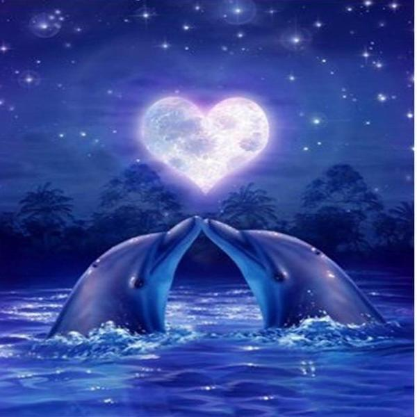 Love Dolphins 5D Diamond Painting Kit
