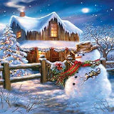 Christmas Snowman 5D Diamond Painting Kit