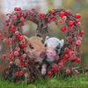 Heart Wreath Piglets 5D Diamond Painting Kit