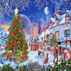 Village Christmas Tree 5D Diamond Painting Kit