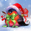 Christmas Bullfinch 5D Diamond Painting Kit