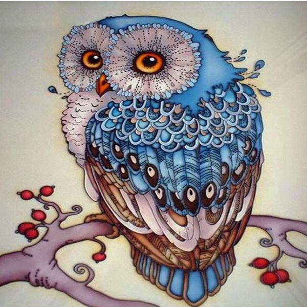 Blue Owl 5D Diamond Painting Kit
