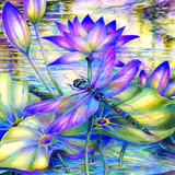 Dragonfly At The Pond 5D Diamond Painting Kit