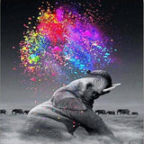 Elephant Color Spray 5D Diamond Painting Kit