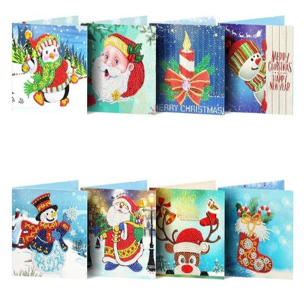Christmas Greeting Cards 8 pcs ( Set 2)
