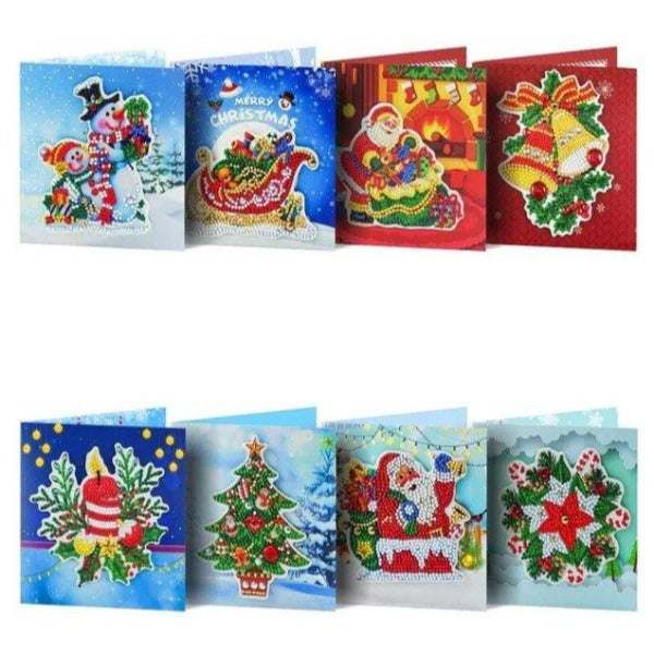 Christmas Greeting Cards 8 pcs ( Set 4)