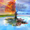 Four Seasons Tree 5D Diamond Painting Kit