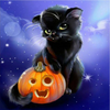 Trick or Treat Kitten 5D Diamond Painting Kit