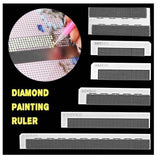 1pc Diamond Painting Ruler Round Size 16*4cm/6.3''*1.57'' Stainless Steel  Material Diamond Art Ruler Round Diamond Painting Ruler Tool Diamond Art