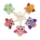 Owl Key Chains 5 pcs 5D Diamond Painting Kit