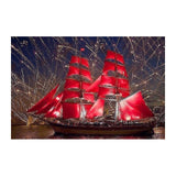 Red Sail Ship 5D Diamond Painting Kit