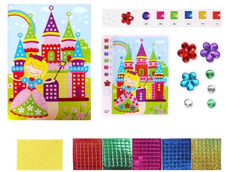 High Quality Diamond Painting Stickers Kits for Kids 9 pcs