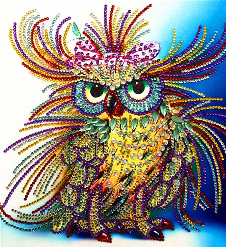 Grumpy Owl Crystal Rhinestones