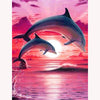 Sunset Joy Dolphins 5D Diamond Painting Kit