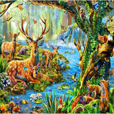 Animal's Forest River 5D Diamond Painting Kit