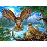 Owl Family 5D Diamond Painting Kit