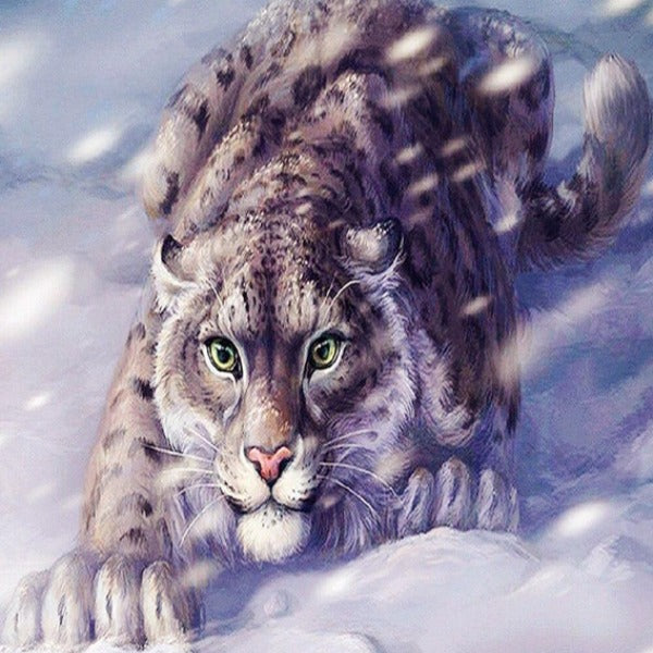 Snow Leopard 5D Diamond Painting Kit