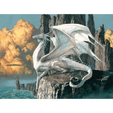 White Dragon 5D Diamond Painting Kit