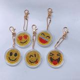 Emoji Key Chains 5 pcs 5D Diamond Painting Kit