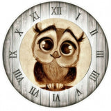 Owl Clock Face 5D Diamond Painting Kit