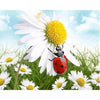 Daisy Meadow Ladybug 5D Diamond Painting Kit