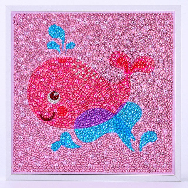 Pink Santa Claus 30*30cm(canvas) special shaped drill diamond painting