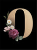 Flower Letter in Black