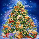 Teddybear Christmas Tree 5D Diamond Painting Kit