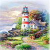 Summer Garden Lighthouse 5D Diamond Painting Kit