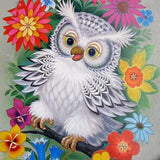 Flower Owl 5D Diamond Painting Kit