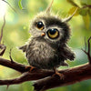 Grumpy Little Owl 5D Diamond Painting Kit