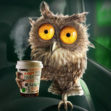 Coffee Owl 5D Diamond Painting Kit