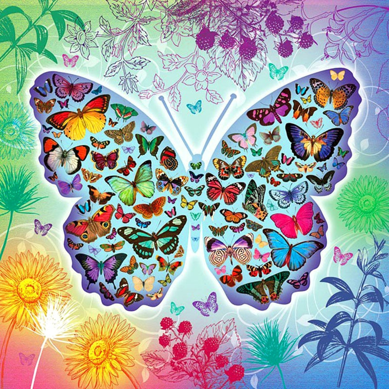 Mixed Colored Butterflies 5D Diamond Painting Kit
