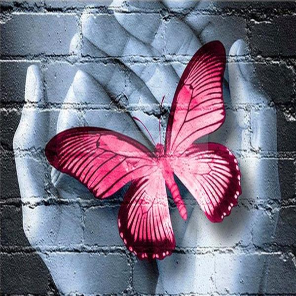 Red Butterfly Graffiti 5D Diamond Painting Kit