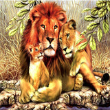 Lion Family 5D Diamond Painting Kit