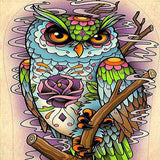 Rose Owl 5D Diamond Painting Kit