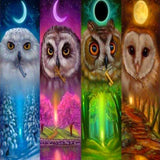 Four Seasons Owls 5D Diamond Painting Kit