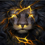 Lightning Lion 5D Diamond Painting Kit