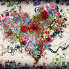 Butterfly And Flower Hearts 5D Diamond Painting Kit