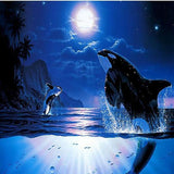 Moonlight Whales 5D Diamond Painting Kit