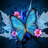 Turquoise Butterfly 5D Diamond Painting Kit