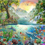 Paradise Under And Above 5D Diamond Painting Kit