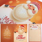 santa diamond painting greeting cards - free shipping