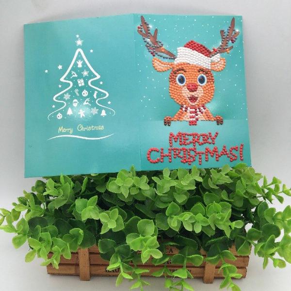 5D DIY Diamond Painting Christmas Cards, Happy Birthday Greeting