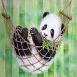 Baby Panda In Hammock 5D Diamond Painting Kit