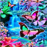 Butterfly Falls 5D Diamond Painting Kit