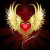 Golden Wing Heart 5D Diamond Painting Kit